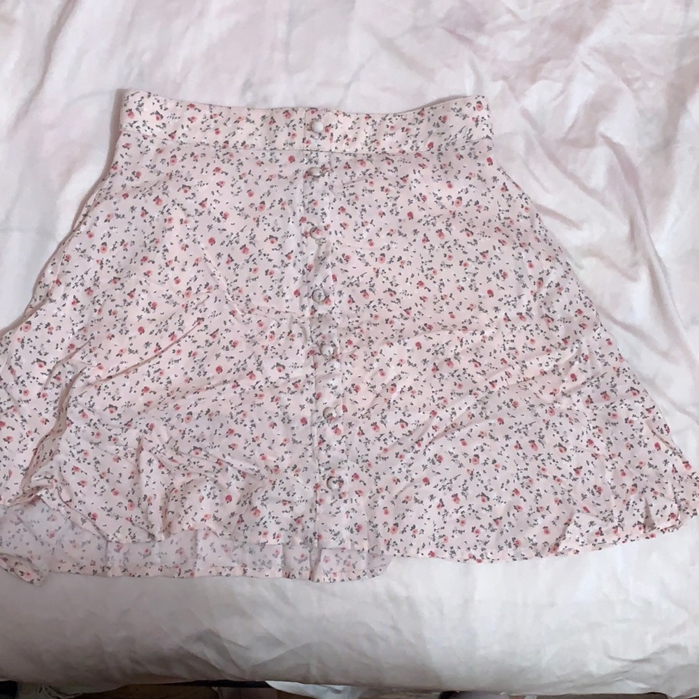 Flower print skirt